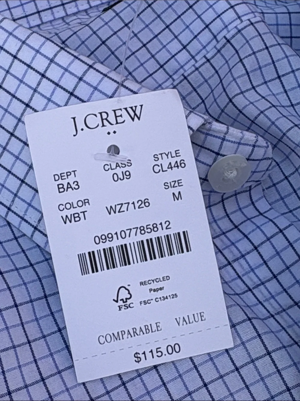 J. Crew medium cotton dress shirt! NWT!!